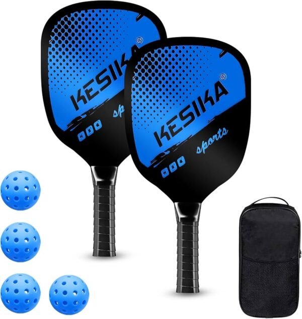 Pickleball Paddl Full Set Racket Set Wooden Pickle Ball Beginner Wood Bag Grip Bat Padel Racquet