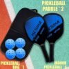 Pickleball Paddl Full Set Racket Set Wooden Pickle Ball Beginner Wood Bag Grip Bat Padel Racquet
