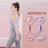 Elastic Yoga Puller Durable Sit Up Resistance Band Multi Function Tension Rope for Abdomen Waist Arm Yoga Stretching Rubber Loop Pull Rope Slimming Beauty Back Training Equipment