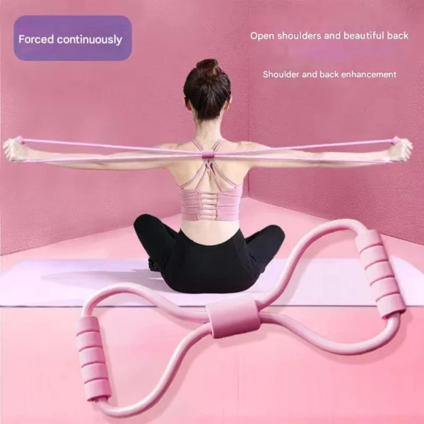 Elastic Yoga Puller Durable Sit Up Resistance Band Multi Function Tension Rope for Abdomen Waist Arm Yoga Stretching Rubber Loop Pull Rope Slimming Beauty Back Training Equipment