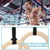 ed6cc9c3f0568476e4582b4749071860.webp Wood Gymnastic Rings Pull Up GYM Ring For Home Fitness Strength Training 2 8cm Adjustable Straps