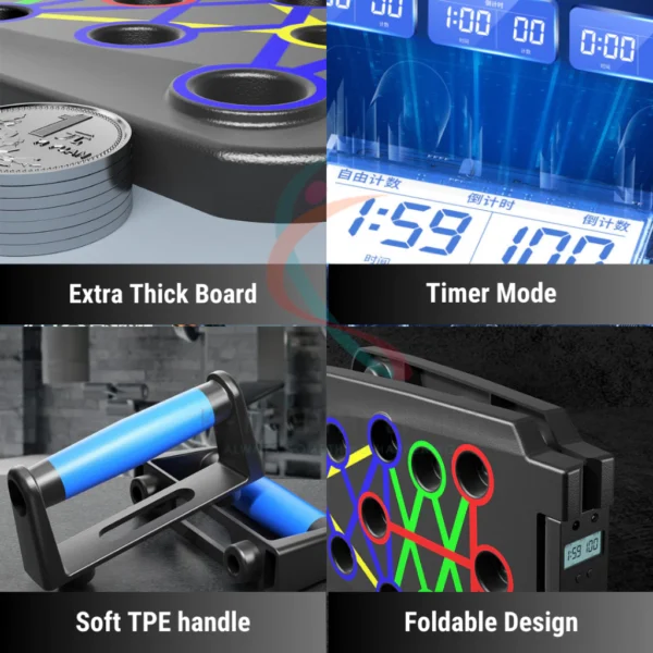 30 in 1 Foldable Push up board WITH TIMER home gym fitness exercise push up frame bodybuilding training