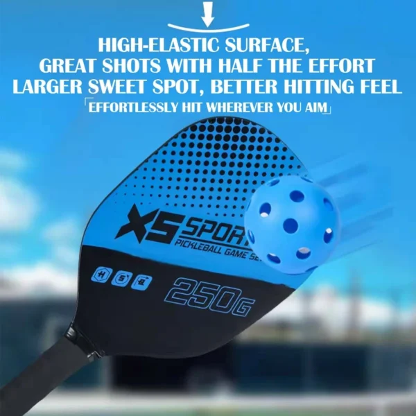 Pickleball Paddle and Racket Set Beginner Wood Racket with Cushion Grip 2 Rackets 4 Balls 1 bag