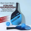 Pickleball Paddle and Racket Set Beginner Wood Racket with Cushion Grip 2 Rackets 4 Balls 1 bag