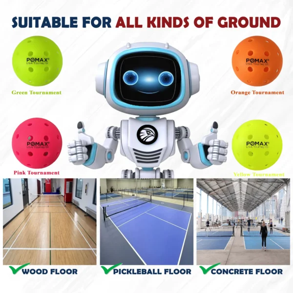 my-11134208-820la-mjmgfyuxa39f13.webp 5 PCS USA Tourney 101 Pickleball Ball Tournament Grade 40 Holes