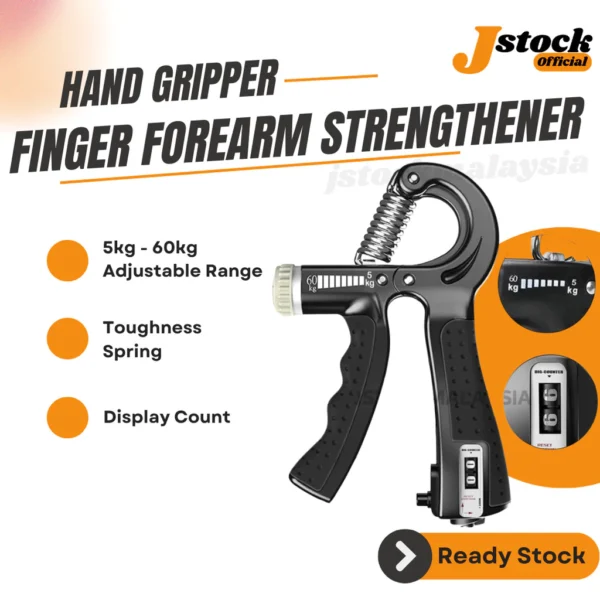 Adjustable Resistance Hand Grip Gripper Wrist Arm Finger Forearm Strengthener Exercise Gym Power Fitness