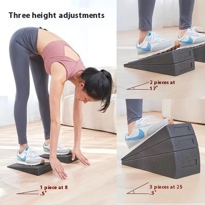Calf Stretching Slant Board Incline Board Adjustable Non slip Exercise Wedge Foam Stretching Equipment