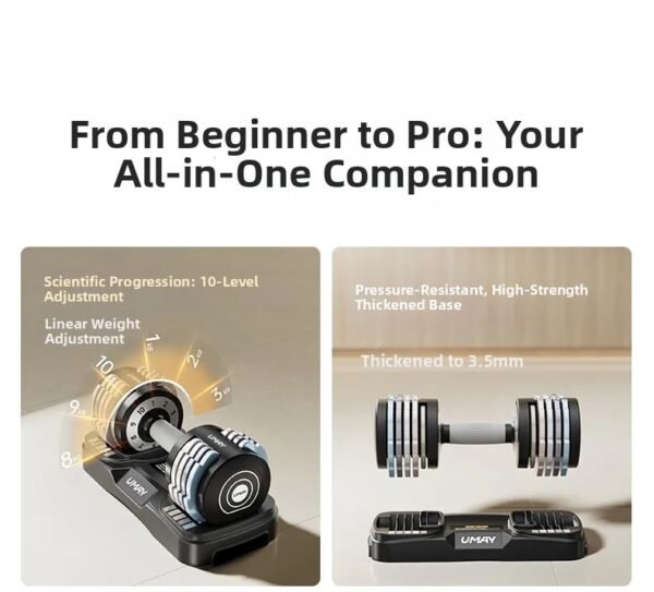 Umay Adjustable Solid Steel Dumbbells